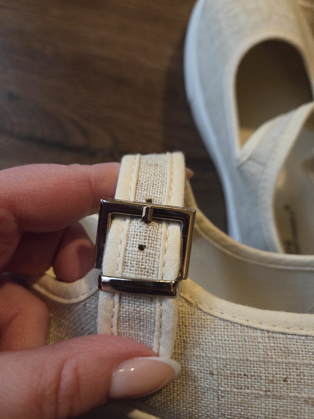 ☀️ 3/$15 - Ardene Cream Mary Jane Canvas Shoes with Buckle - Picture 9 of 9